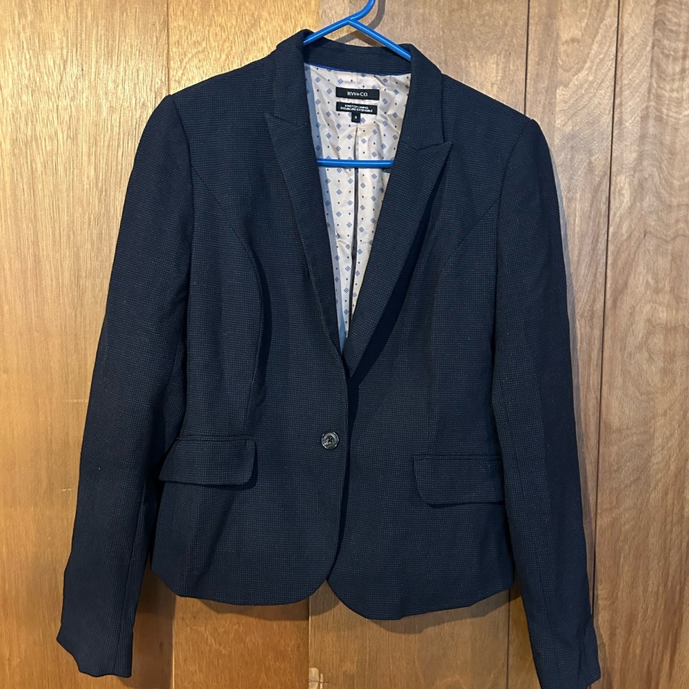 RW&CO. Blue Blazer with Floral Lining